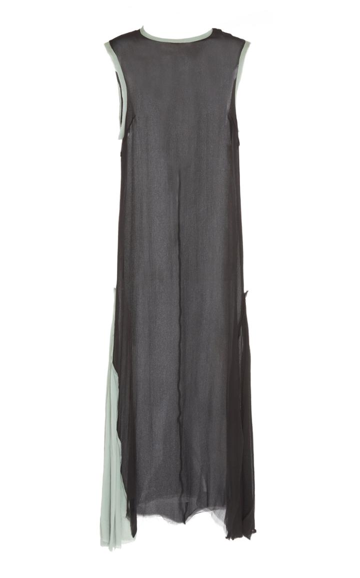 Albus Lumen Tula Two-toned Silk-knit Dress