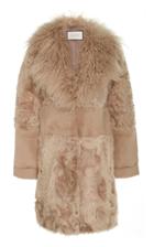 Alexis Alanis Paneled Rabbit Coat