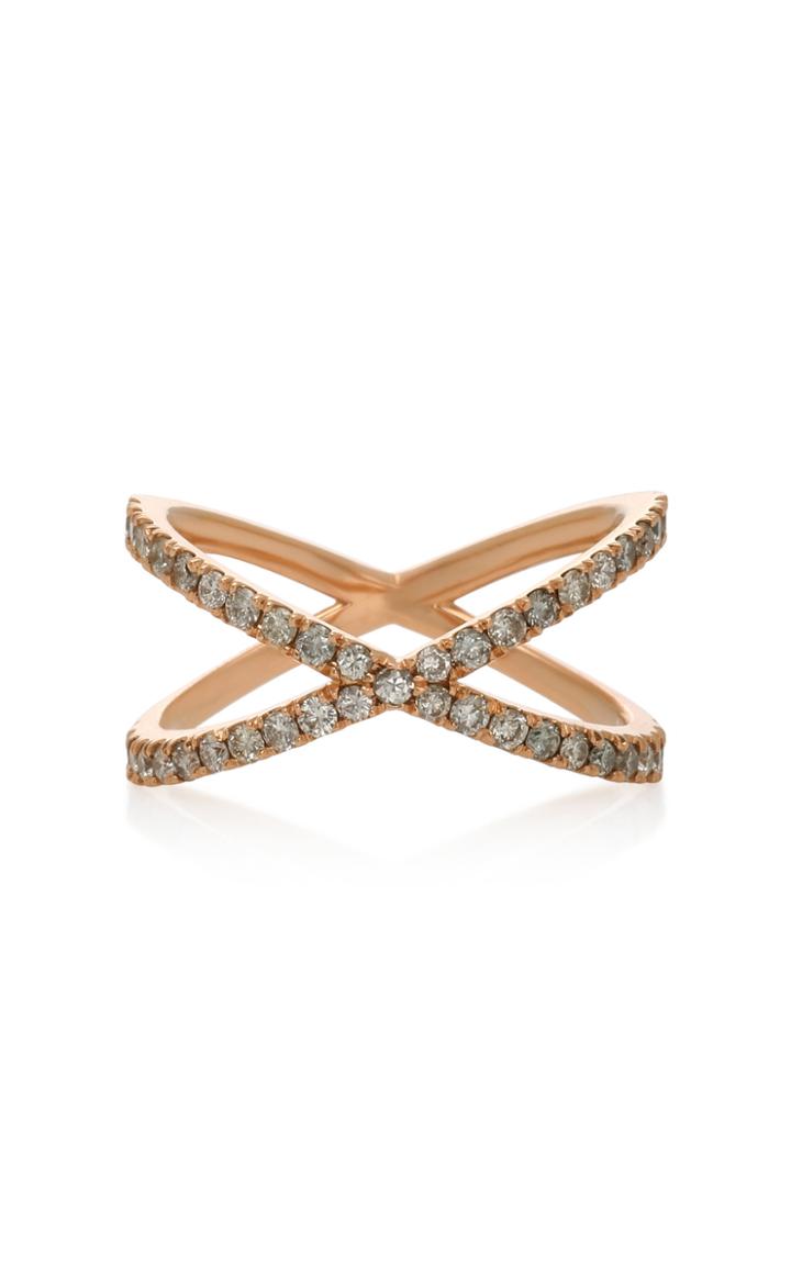 Eva Fehren Shorty 18k Rose Gold And Diamond Ring