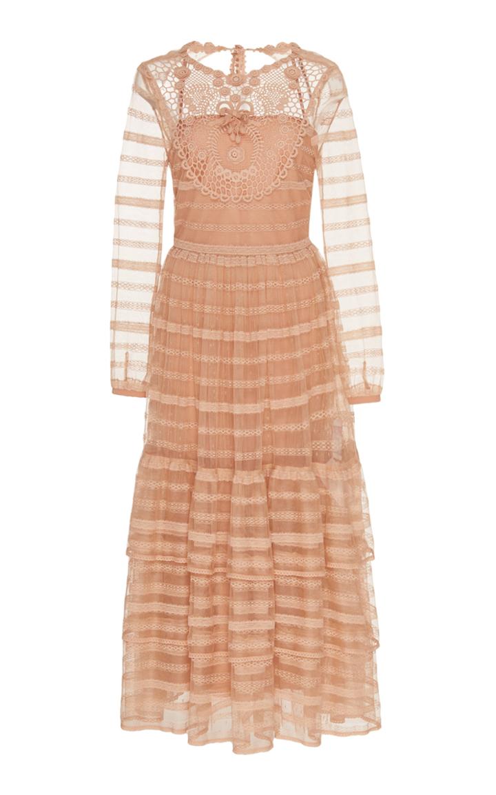 Moda Operandi Red Valentino Tiered Guipure Lace Dress Size: 36