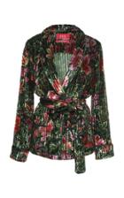 For Restless Sleepers Armonia Floral Velvet Wrap Top