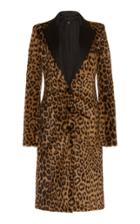 Paco Rabanne Leopard-print Faux Fur Coat Size: 34