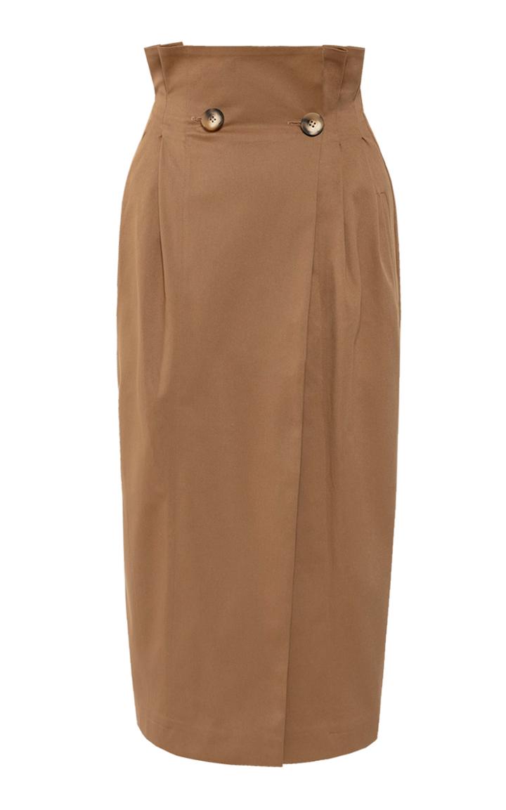 Anna October London Silk-blend Midi Skirt