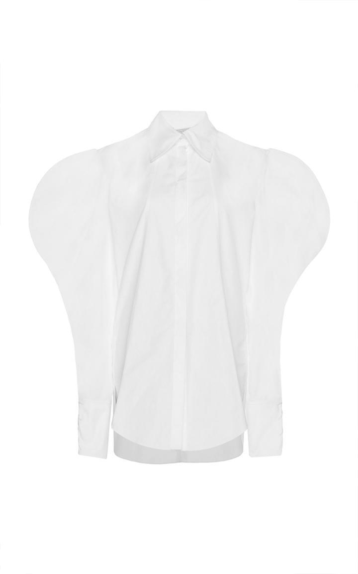 Nina Ricci Voluminous Sleeves Poplin Cotton Shirt