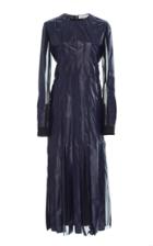 Gabriela Hearst Letizia Pleated Leather Dress