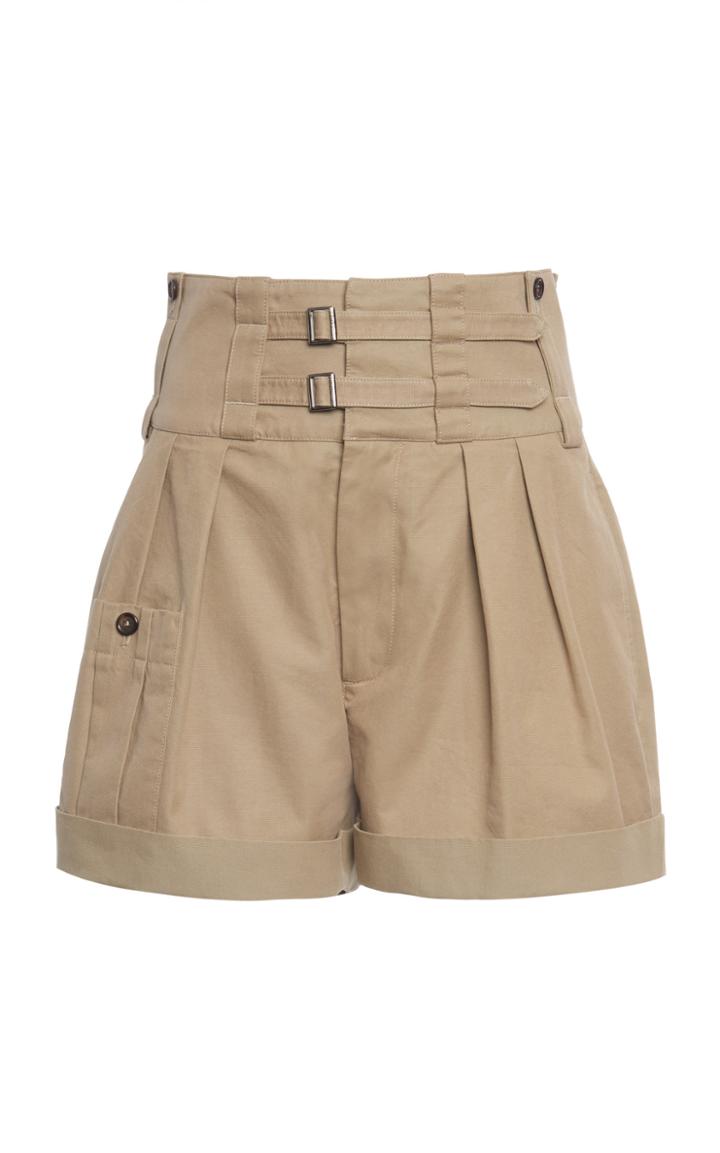 Moda Operandi Dolce & Gabbana Pleated Cotton Cargo Shorts Size: 38