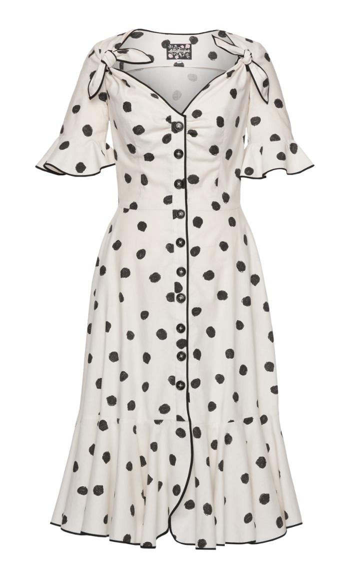 Lena Hoschek Etienne Cotton Polka Dot Dress