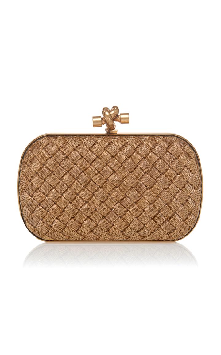 Bottega Veneta Intrecciato Brass Clutch
