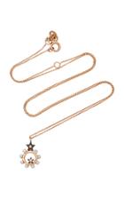 Kismet By Milka Eclectic Empty Circle White And Champagne Diamond Rose Gold Necklace