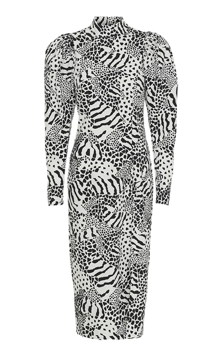 Rotate Theresa Mock Neck Midi Dress