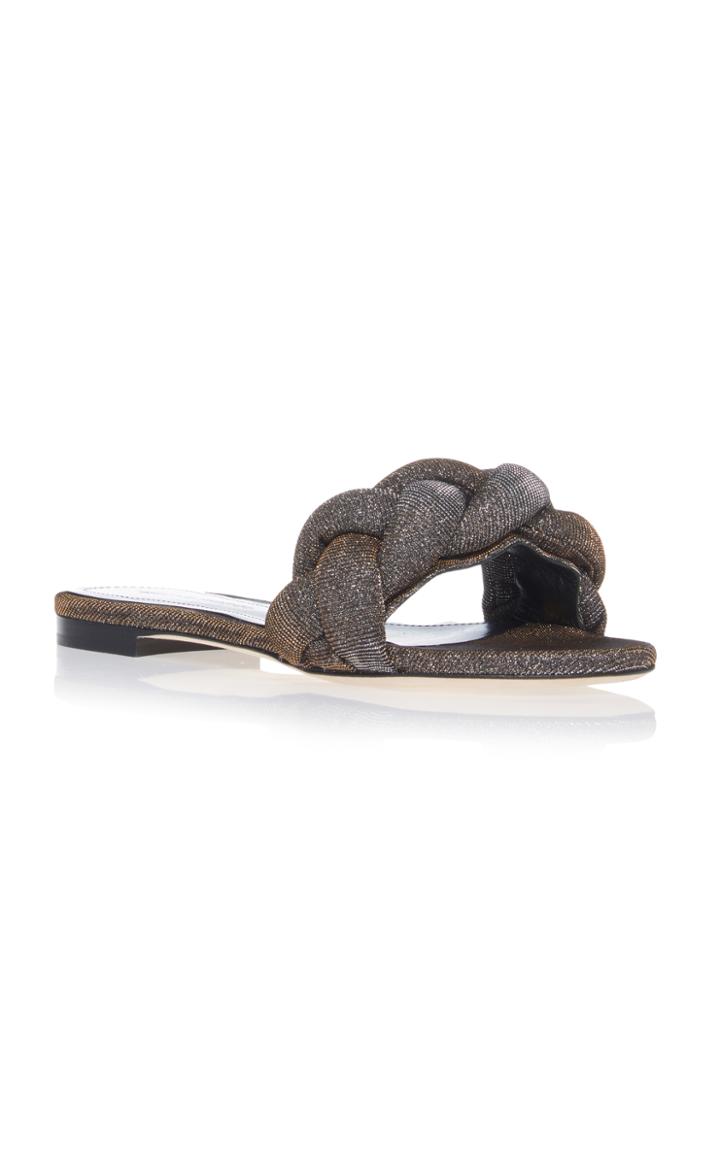 Marco De Vincenzo Glitter Braided Slide