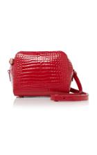Maison Margiela Haute Red 5ac Crossbody Bag In Crocodile Stamped Leather