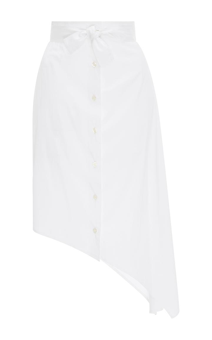 Tome Cotton Asymmetric Button-up Skirt