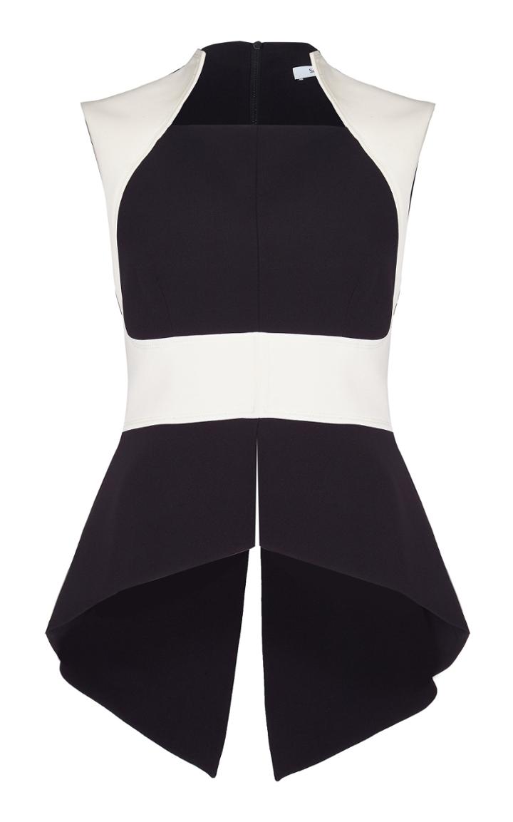 Moda Operandi Safiyaa Eralia Two-tone Crepe Top