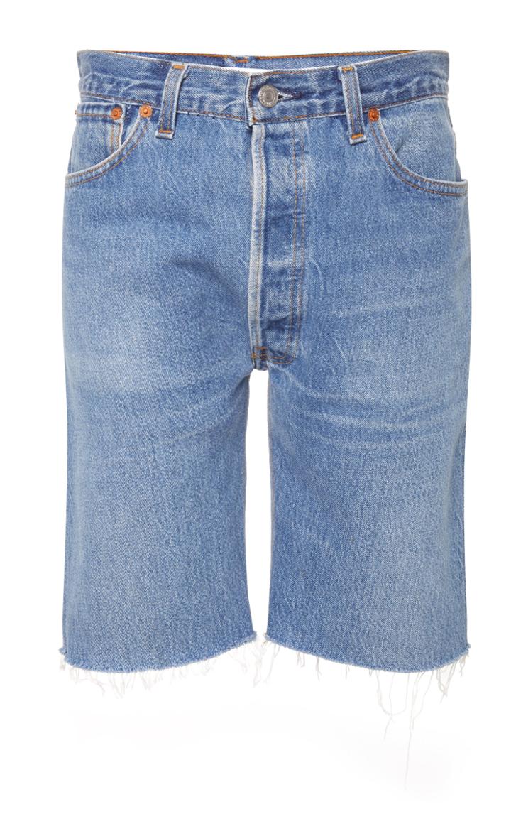Re/done Frayed Denim Shorts