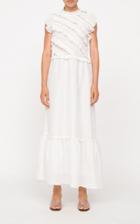 Moda Operandi Sea Eleanor Linen-blend Tiered Maxi Dress