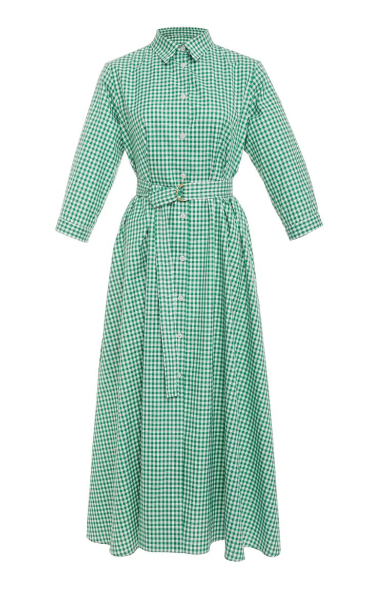 Mds Stripes Belted Midi Shirtdress