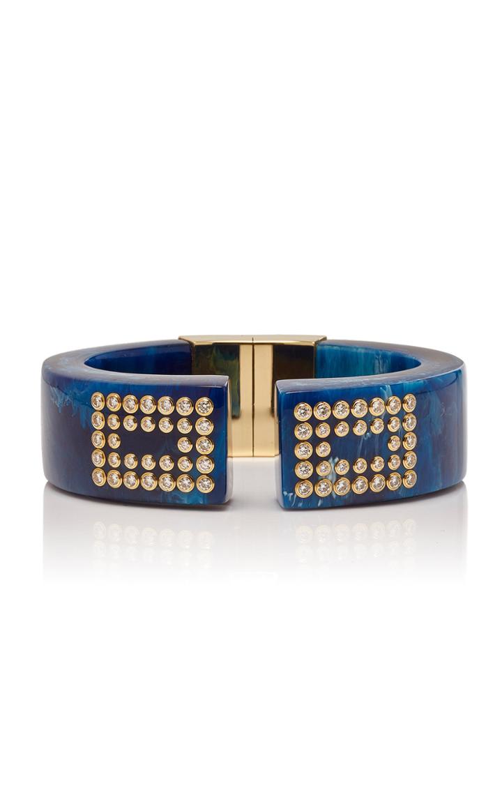 Moda Operandi Mark Davis Bakelite Bangle With Diamonds