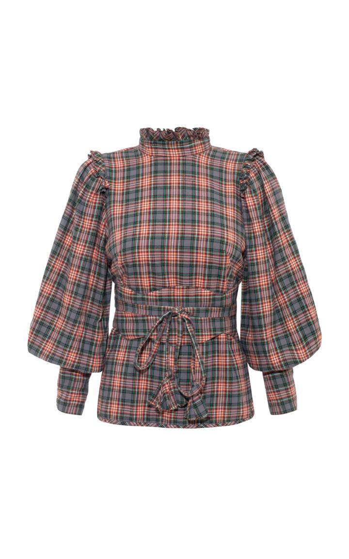 Anna Mason Kasia Check Print Blouse