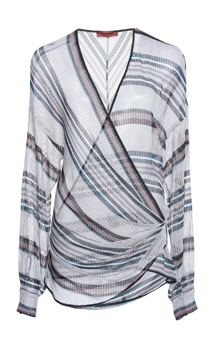 Moda Operandi Missoni Jacquard-knit V-neck Top