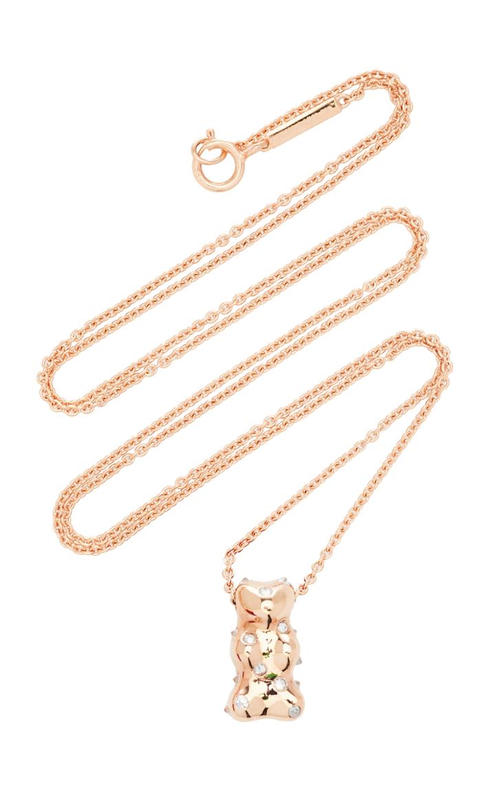 Lauren X Khoo 18k Rose-gold And Diamond Gummy Bear Necklace