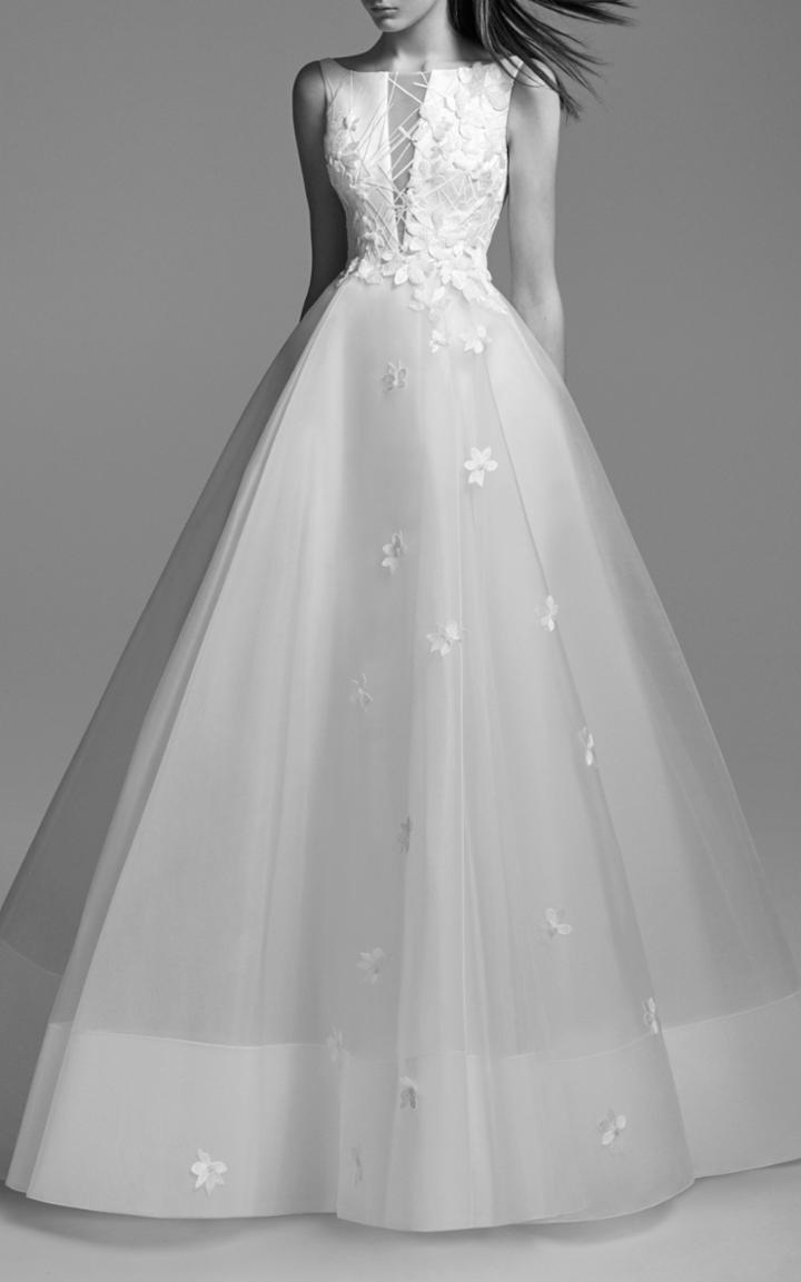 Alex Perry Bride Abbie Sleeveless Floral Gown