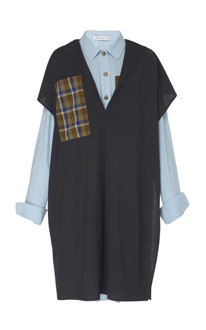 Rejina Pyo Alma Color Blocked Layered Wool Shirt