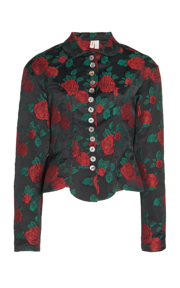 Moda Operandi Yuhan Wang Wen Rose Jacquard Jacket