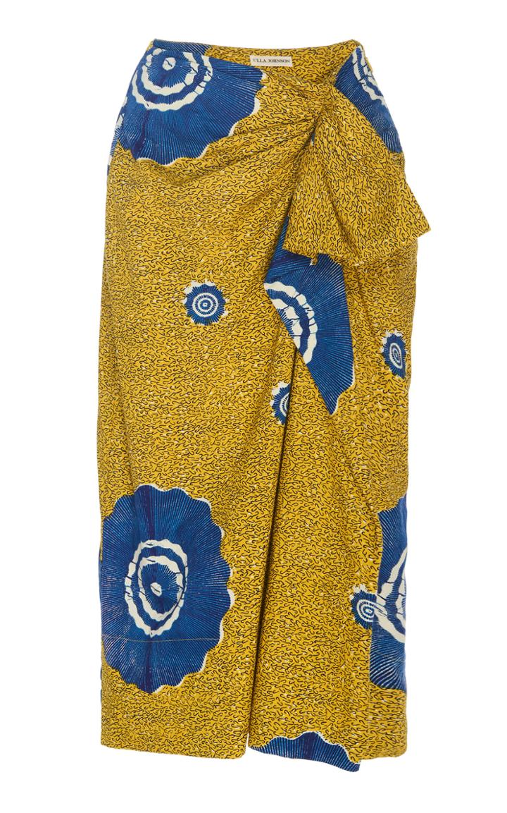 Ulla Johnson Ember Printed Cotton Midi Skirt