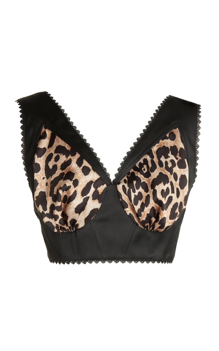 Moda Operandi Paco Rabanne Printed Satin Corset Top