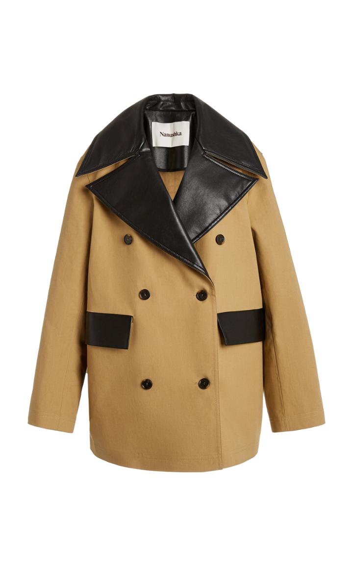 Moda Operandi Nanushka Tommi Vegan Leather-trimmed Cady Blazer