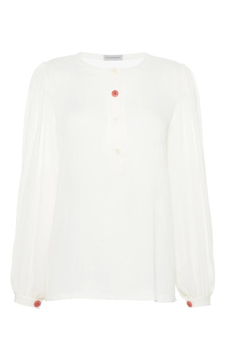 Vika Gazinskaya Cotton Silk Blouse