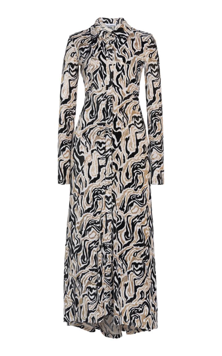 Moda Operandi Paco Rabanne Jacquard Lurex Shirt Dress