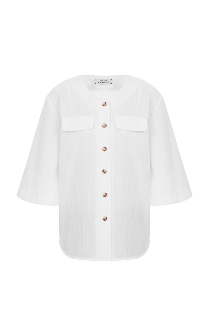 Ksenia Schnaider Oversized Stripe Button Down Blouse