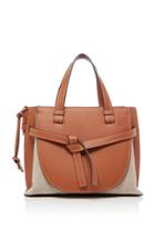 Loewe Gate Leather And Canvas Tote