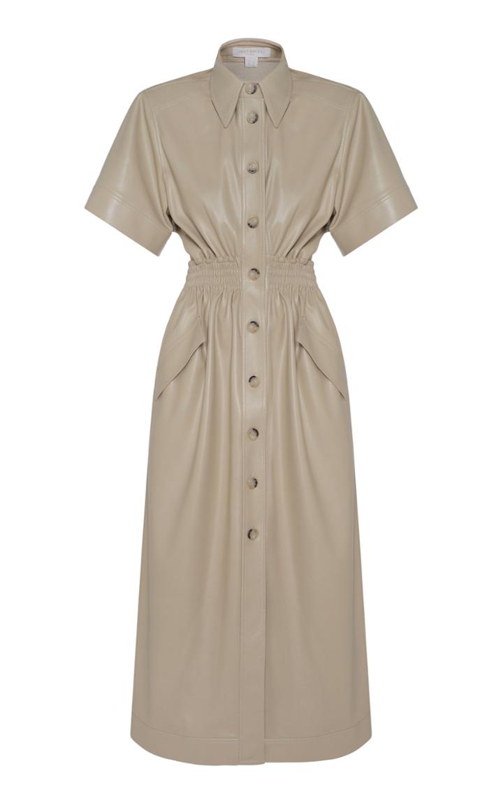 Moda Operandi Matriel Vegan Leather Shirt Dress