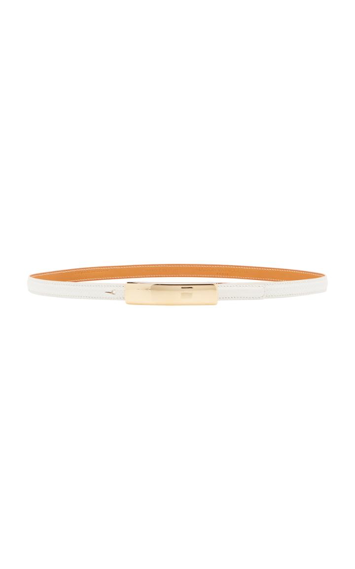 Maison Vaincourt Gold Buckle Leather Belt