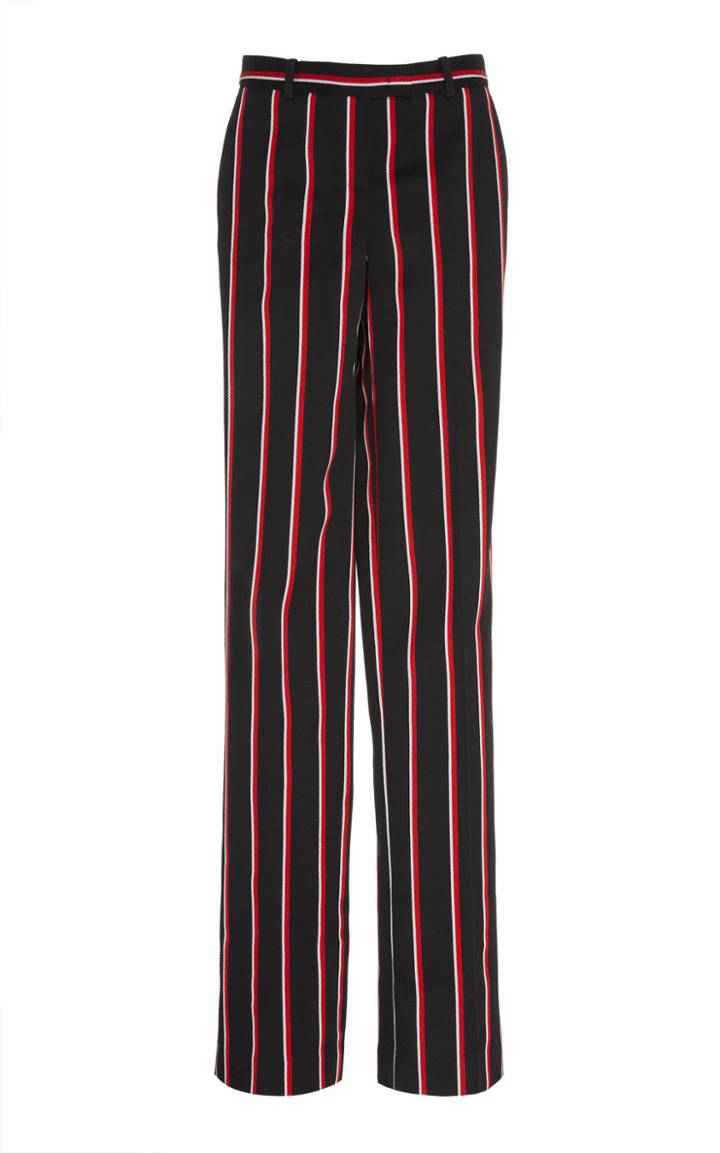 Moda Operandi Michael Kors Collection Striped Wool Straight-leg Pants Size: 0