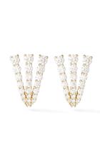 Moda Operandi Melissa Kaye Aria Fan Huggie Hoop