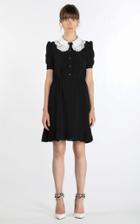 Moda Operandi N21 Lace-trimmed Pleated Georgette Mini Dress