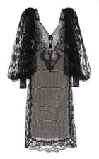 Christopher Kane Crystal Lace Mesh Midi Dress