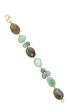Bahina 18k Gold Labradorite Topaz And Quartz Bracelet