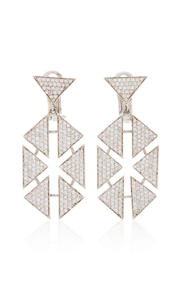 Karma El Khalil Floating Triangle Earrings