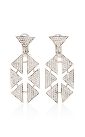 Karma El Khalil Floating Triangle Earrings