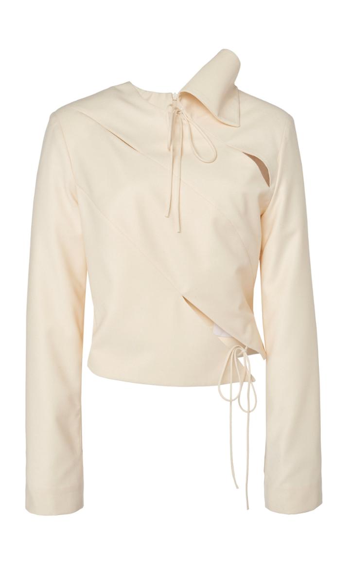 Matriel Slashed Wool Blouse