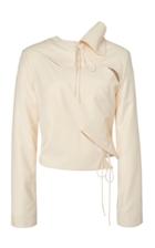 Matriel Slashed Wool Blouse