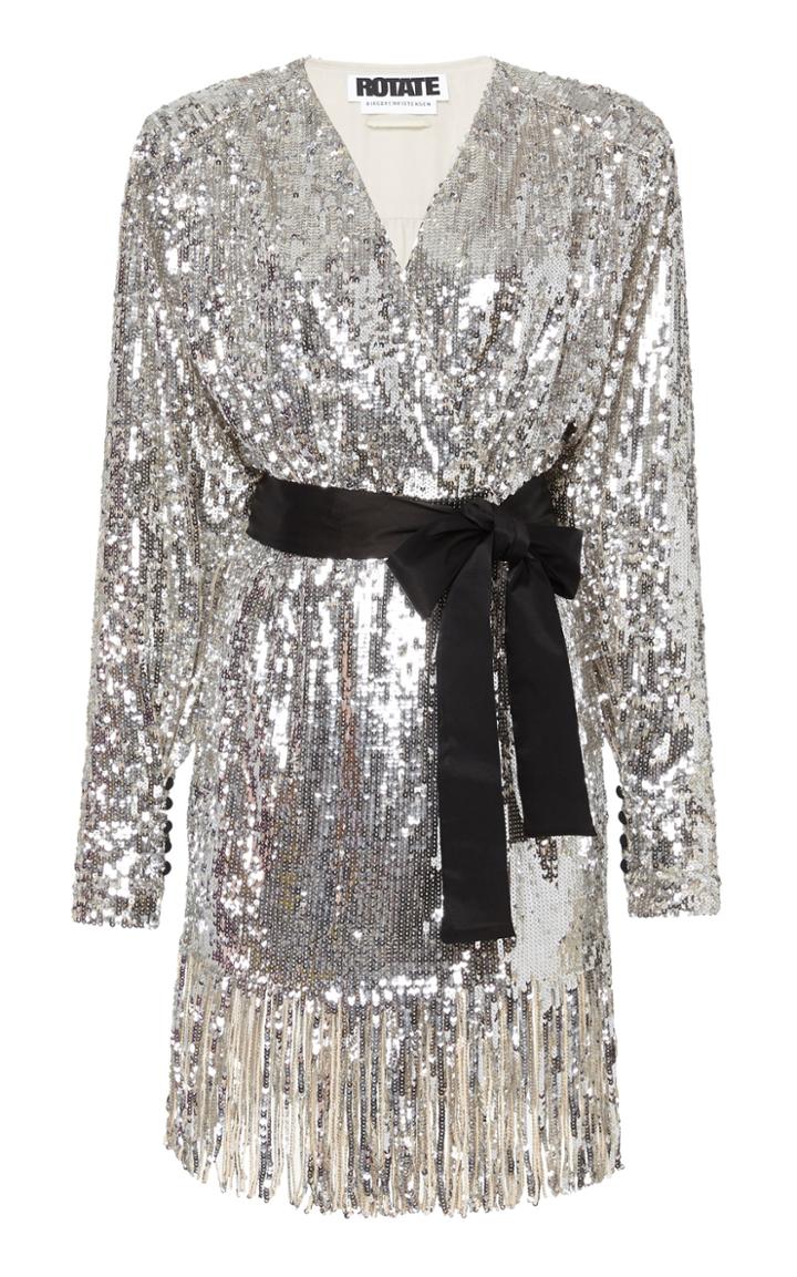 Rotate Samantha Sequined Fringe Dress