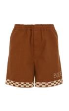 Bode Checkerboard-trimmed Cotton Rugby Shorts