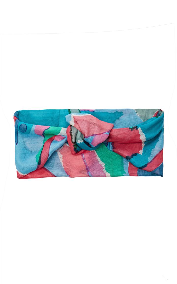 Cult Gaia Printed Silk Turban