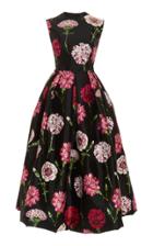 Dolce & Gabbana Sleeveless Satin Floral Midi Gown